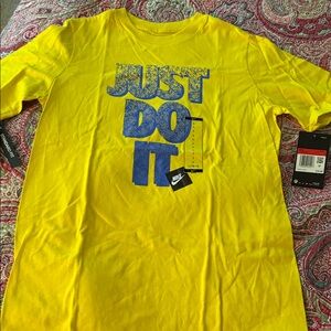 Nike Men's Yellow 'Just Do It' Tee